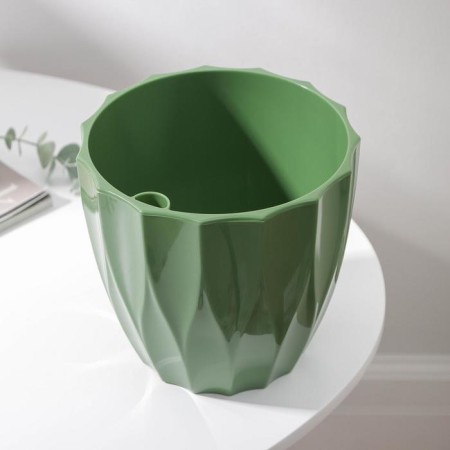 Kashpo for flowers with an insert "flute", 3 l, color malachite-6