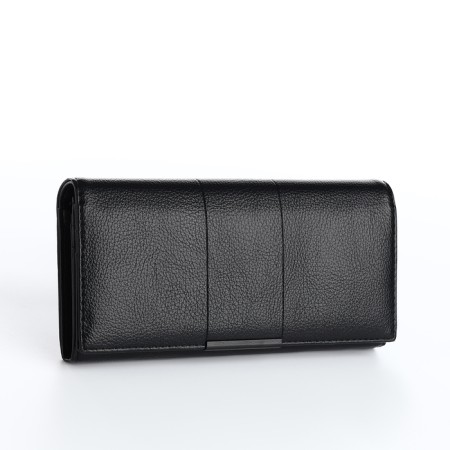 Women's wallet on a magnet, black color