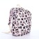 School backpack from textiles on lightning, 3 pockets, pencil case, pink color