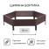 Glocked flowerbed, d = 100 cm, h = 15 cm, brown, Greengo
