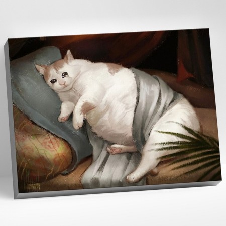 Picture on the numbers "Fat Cat", 40 × 50 cm, 23 colors