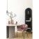 Lind chair, 600 × 530 × 770 mm, velor, pink color