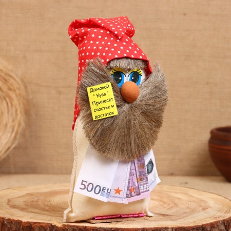 Brownie amulet with Euro, 20 cm, mix-1
