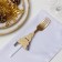 A set for the decor of the dining rooms "Christmas tree", 4 pcs, col. gold 5x7.5 cm 100% p/e, felt
