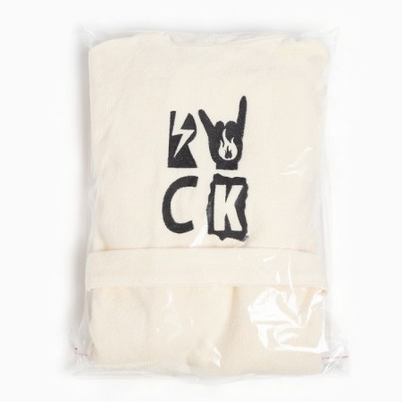 Terry robe of children's "Rock" rr 32 (110-116 cm), beige-10