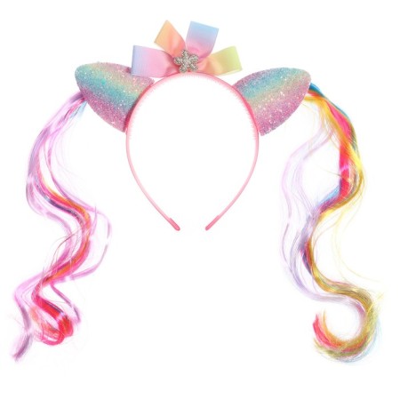 Carnival rim "bow" with colored strands