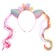 Carnival rim "bow" with colored strands