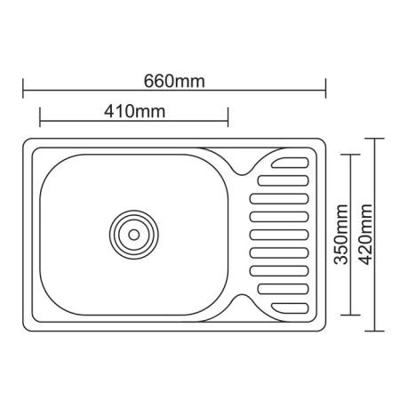 Kitchen car wash Accoona AB4266, mortise, thickness 0.6 mm, 660x420x165 mm, glossy-4