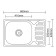 Kitchen car wash Accoona AB4266, mortise, thickness 0.6 mm, 660x420x165 mm, glossy
