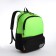 School backpack, 2 lightning departments, 3 pockets, black/green color