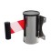 Wall block with exhaust ribbon-470cm red-white, height-13.5cm, width 11cm