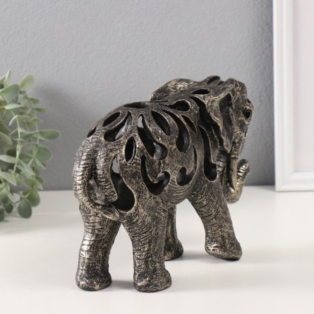 Polystone souvenir "Elephant with patterned cuts" for bronze 8.5x22x17 cm-1