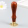 Printing for wax with a wooden handle "Flower ornament" 9x2.2x2.2 cm