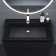 Sink uperwood Classic Quartz 80 cm, quartz, black matte, coal