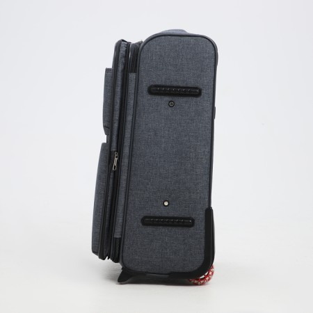 Small suitcase 24 "On the zipper, code castle, with extension, the color is gray-3