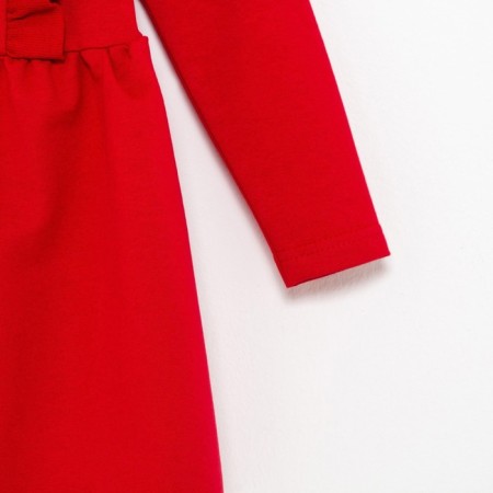 Платье для девочки с рюшей KAFTAN "Basic line", размер 30 (98-104), цвет красный-7