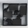 Photo frame plastic in 4 photos 10x15 cm "Four silver elephants" black 39x42 cm