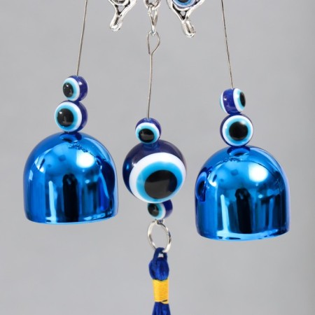 Wind Music Metal "Three butterflies" from the evil eye with a brush 2 bell 30 cm-2