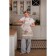 Feminine apron Rabbit Family, size 60x80 cm, color gray color