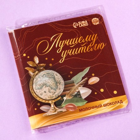 Milk chocolate in the postcard "Graduation: Best Teacher", 5 g.-4