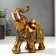 Polystone souvenir "Elephant with a golden blanket with patterns and rhinestones" 15x14x7 cm