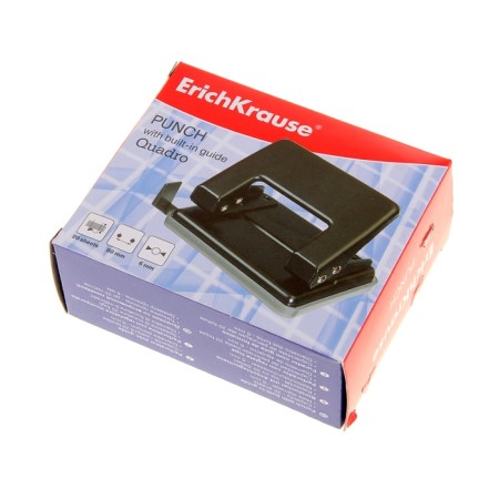 Erichkrause Quadro punch, up to 20 sheets, puncture diameter 6 mm, distance between punctures 80 mm, black-5