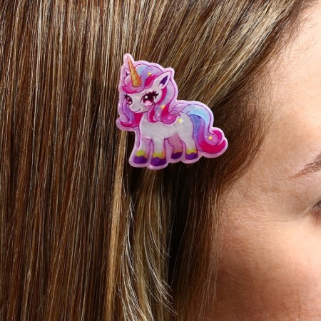 Hair hairpin -spinning "Unicorn", 4 x 3 cm-7
