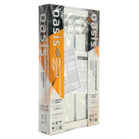Bimetallic radiator Oasis Eco, 500 x 80 mm, 4 sections-2