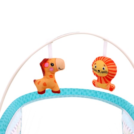 Musical cradle for newborns, blue color-5