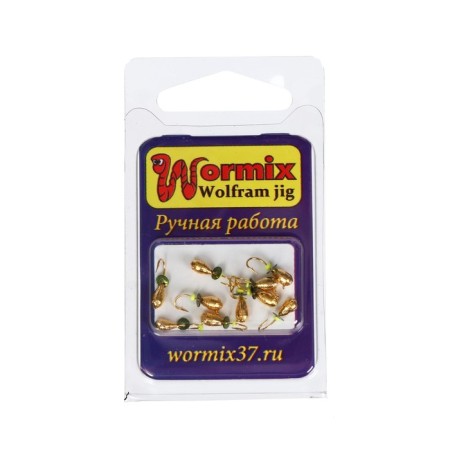 Mormyshka drop (gold galvanic), weight 0.3 g, size 3-1