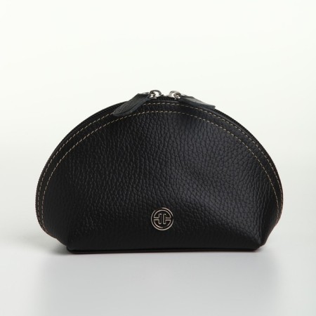 Cosmetic bag with lightning Textura, black color-1