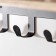 Decorative metal hooks "Dancing steam near the piano" black 24x9.5x37 cm