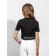 TOP for a girl with a grid, height 152 cm, black color