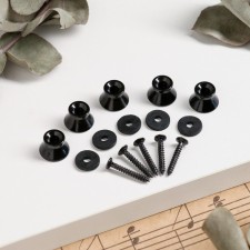 A set of locks-fixers for the guitar belt Music Life Black, 5 pcs