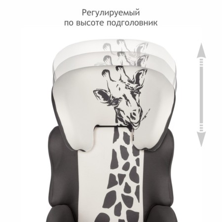 Car Seiger Siger "Smart", group 2/3, 15-36 kg, 3-12 years old, gray-beige giraffe-4