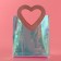 PVC gift package, pink, irrediscent, 20 x 18 x 10 cm