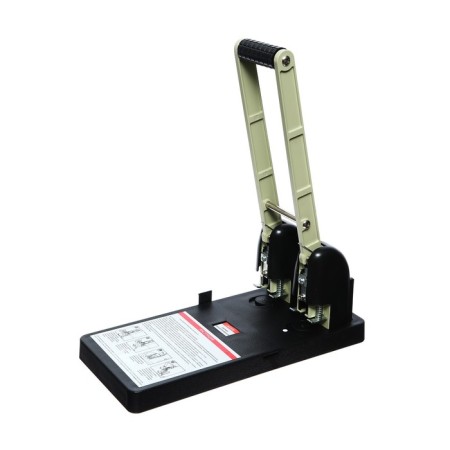 The hole is powerful for 150 sheets, Devente Stripe, metal, with a ruler and a mark of the center, black-3