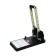 The hole is powerful for 150 sheets, Devente Stripe, metal, with a ruler and a mark of the center, black