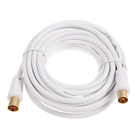 Rexant cord, TV nest - TV plug, 5 m, white