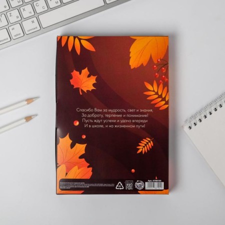 Diary in the gift box "Happy Teacher", A5 format, 80 sheets, solid cover-9