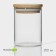 Glass jar for bulk products with bamboo lid Bellatenero "Eco", 200 ml, 6.5 × 8.5 cm