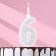 Candle for Cake "Super Blood", 10.4 cm, number "6", silver sparkle
