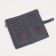 Women's wallet on the button, gray color