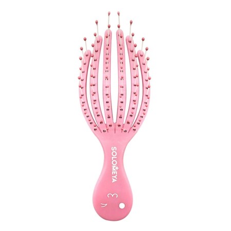 Comb-Mini for dry and wet hair Solomeya "Pink Osminog"