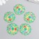 Decor for creativity plastic "Lace Flower" Green 3.2x3.3 cm