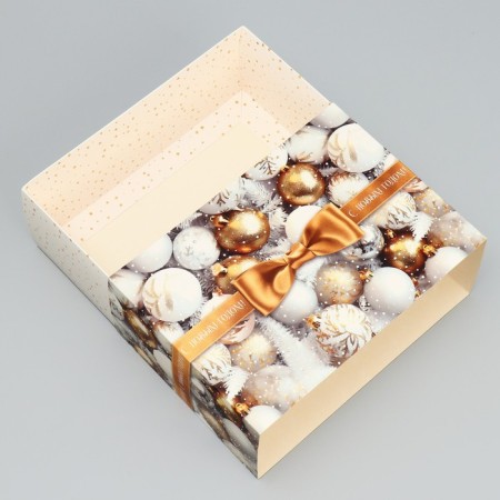 Box the team "Bright balls", 25 x 18 x 10 cm, new year-2