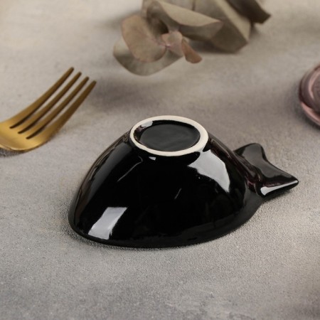 Ceramic "Moon Trail" dish, 11 × 8 × 3.5 cm-2