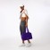 Female sports bag, textura, small size, purple color
