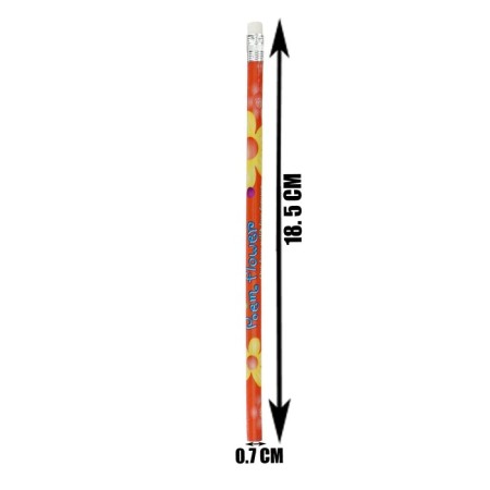 Black pencil with the eraser "Flowers", hardness of NV-1