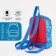 Baby backpack on lightning, blue color